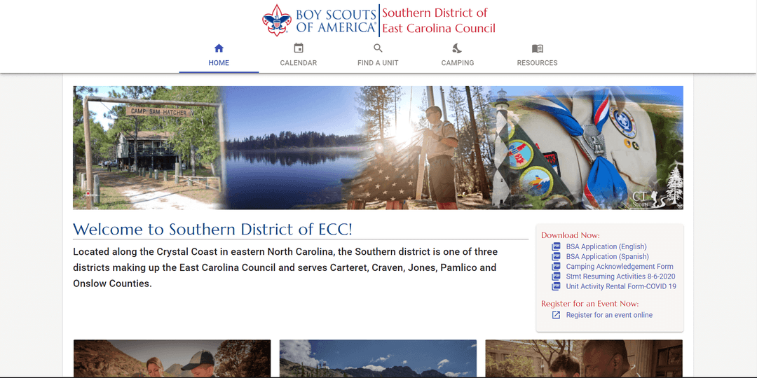 Southern District BSA Website site image